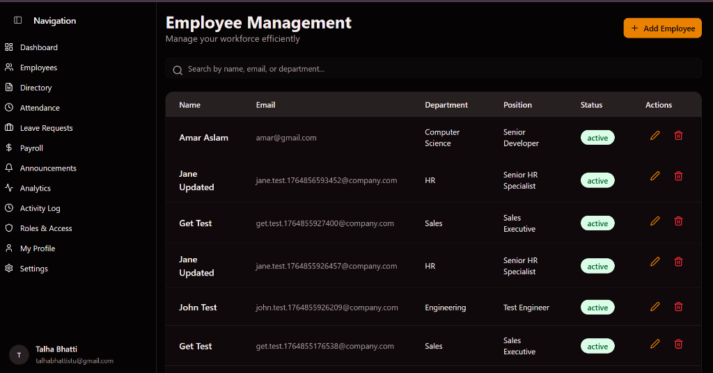 HR Manage Preview